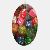 Fun Dice-ontwerp voor gamers Keramisch Ornament (Links)