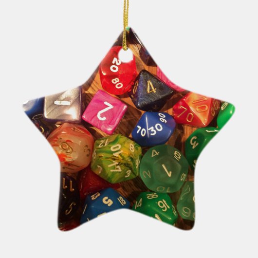 Fun Dice-ontwerp voor gamers Keramisch Ornament (Voorkant)