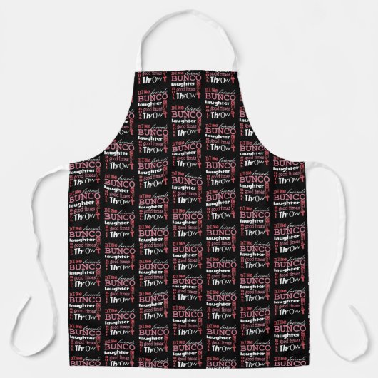 Fun Dice Pink Black Bunco Schort (Voorkant)