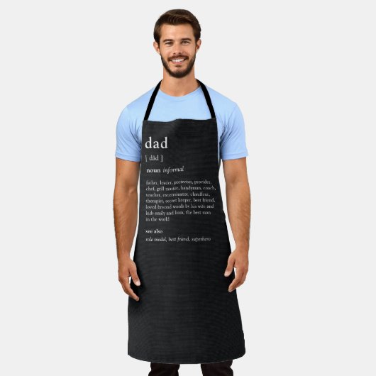 Fun Dictionary Editable Color Personalized Apron Schort (Gedragen)