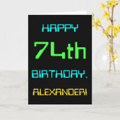 Fun Digital Computing Thare 74th Birthday Kaart (Gele Bloem)
