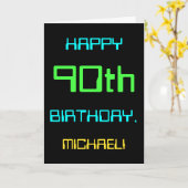 Fun Digital Computing Thare 90th Birthday Kaart (Gele Bloem)