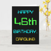 Fun Digital Computing Thema 46e verjaardag Kaart (Gele Bloem)