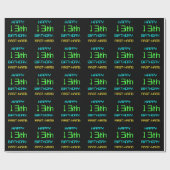 Fun Digital Computing Threaded 13th Birthday Cadeaupapier (Vlak)
