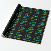 Fun Digital Computing Threaded 13th Birthday Cadeaupapier (Uitgerold)