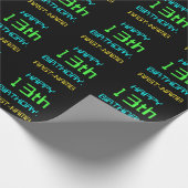 Fun Digital Computing Threaded 13th Birthday Cadeaupapier (Hoek)