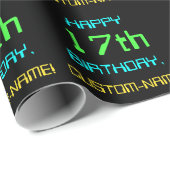 Fun Digital Computing Threaded 17th Birthday Cadeaupapier (Rol Hoek)