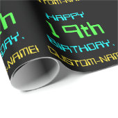 Fun Digital Computing Threaded 19th Birthday Cadeaupapier (Rol Hoek)