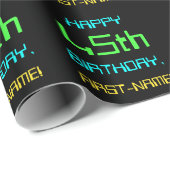 Fun Digital Computing Threaded 45th Birthday Cadeaupapier (Rol Hoek)