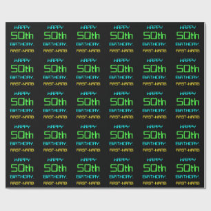 Fun Digital Computing Threaded 50th Birthday Cadeaupapier