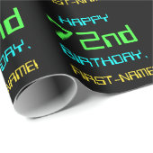 Fun Digital Computing Threaded 72e verjaardag Cadeaupapier (Rol Hoek)