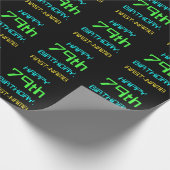 Fun Digital Computing Threaded 79th Birthday Cadeaupapier (Hoek)
