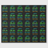 Fun Digital Computing Threaded 84th Birthday Cadeaupapier (Vlak)