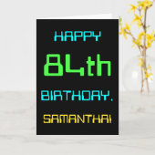 Fun Digital Computing Threaded 84th Birthday Kaart (Gele Bloem)