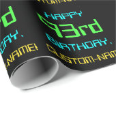 Fun Digital Computing Threaded 93rd Birthday Cadeaupapier (Rol Hoek)