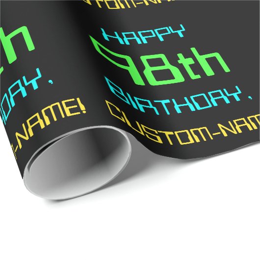 Fun Digital Computing Threaded 98th Birthday Cadeaupapier (Rol Hoek)