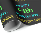 Fun Digital Computing Threaded 9th Birthday Cadeaupapier (Rol Hoek)