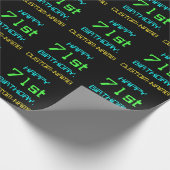 Fun Digital Computing Threated 71st Birthday Cadeaupapier (Hoek)