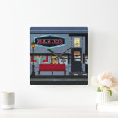 Fun Diner Clock Vierkante Klok (Huis)
