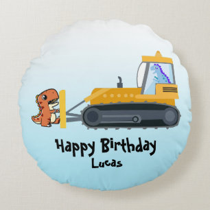 Fun DINO dinosaurus tractor Boerderij School Verja Rond Kussen