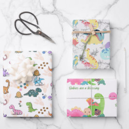 Fun dinosaur party favors, Wrapping paper, Kinder Inpakpapier Vel
