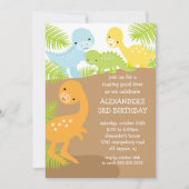 Fun Dinosaurs Birthday Uitnodiging (Voorkant)