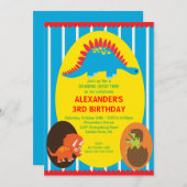 Fun Dinosaurs Birthday Uitnodiging (Voorkant / Achterkant)