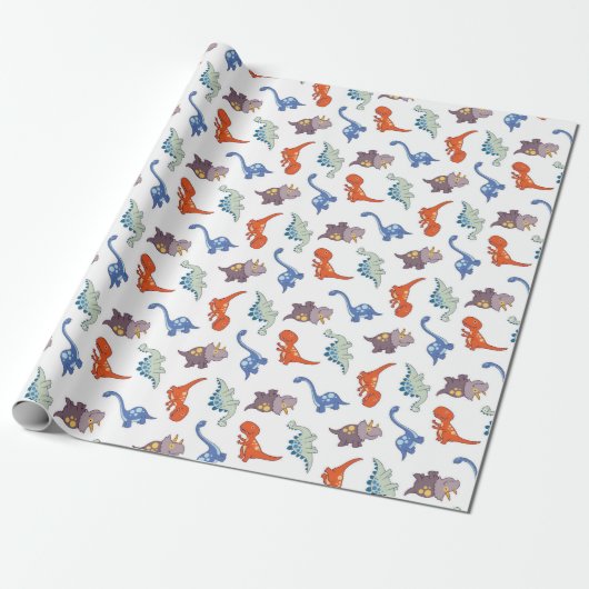 Fun Dinosaurs Cadeaupapier (Uitgerold)