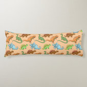 Fun Dinosaurs Pattern Lichaamskussen (Voorkant)