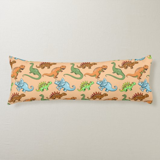 Fun Dinosaurs Pattern Lichaamskussen (Voorkant)
