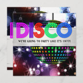 Fun Disco Party Uitnodigingen (Voorkant / Achterkant)