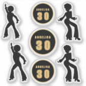 Fun Disco Verjaardag op maat Sticker (Voorkant)