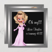 Fun Diva Vrouwen Verjaardagsfeest Kaart (Voorkant / Achterkant)