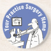 Fun Doctor met Stethoscoop-Onderzetter Zandsteen Onderzetter (Voorkant)