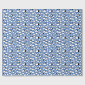 Fun Dog Blue Cadeaupapier (Vlak)