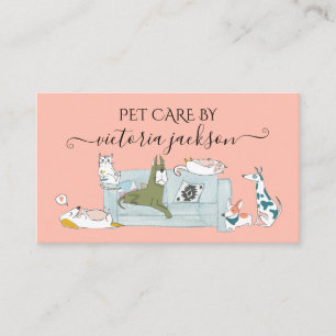 Fun Dog & Cat Pet Care Service Pet Sitting  Visitekaartje