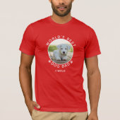 Fun Dog-fotonaam Witte verf Afdrukken Gepersonalis T-shirt (Voorkant)
