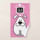 Fun Dog gepersonaliseerd monogram ontwerp Bad Handdoek (Handdoek)
