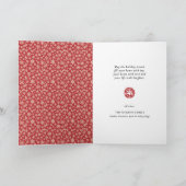 Fun Dog Paw Script JOY Modern Feestdagen Kaart (Binnen)