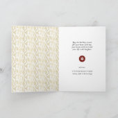 Fun Dog Paw Script JOY Modern Feestdagen Kaart (Binnen)