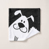 Fun Dog Personnalisé Conception Monogramme (Gant de toilette)