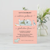 Fun Dogs & Cats Veterinarian School Afstuderen Kaart (Staand voorkant)