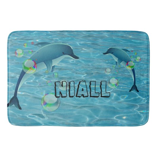 Fun Dolphins en Bubbles Badmat (Voorkant)