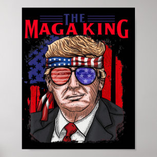 Fun Donald Trump Ultra Maga King th of Juli USA Poster