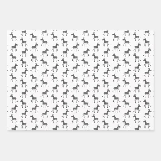 Fun Donkey Pattern Inpakpapier Vel (Voorkant 3)
