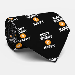 Fun DON'T WORRY B(ITCOIN) HAPPY BITCOIN Stropdas