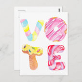 Fun Donuts and Snoep Go Vote Briefkaart (Voorkant / Achterkant)