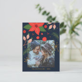Fun Doodle Floral | Carte de vacances photo (Debout devant)
