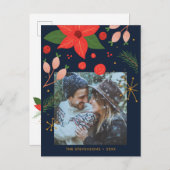 Fun Doodle Floral | Carte de vacances photo (Devant / Derrière)