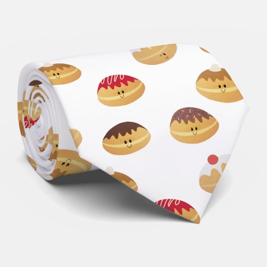 Fun doughnut gepatterd stropdas (Opgerold)